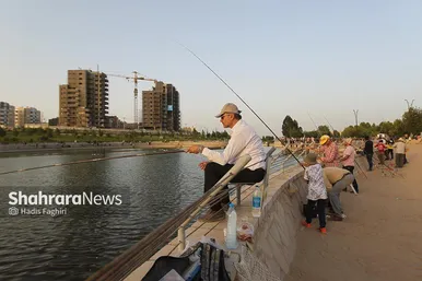 جشنواره ماهیگیری در رود پارک مشهد