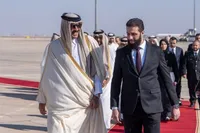امیر قطر وارد دمشق شد (۱۱ بهمن ۱۴۰۳)