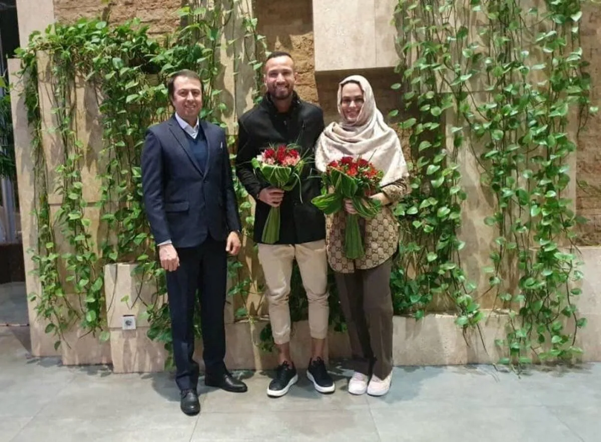 ورود لئاندرو پریرا و همسرش به ایران + عکس
