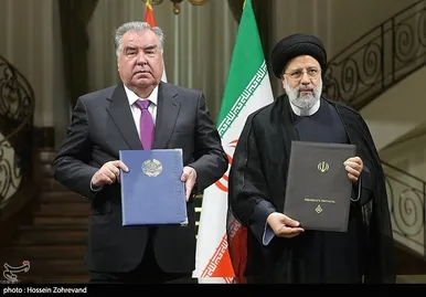 استقبال رسمی رئیسی از رئیس جمهور تاجیکستان