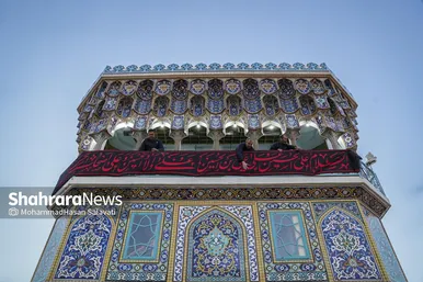 گزارش تصویری | آئین اذن عزای حسینی و تعویض پرچم گنبد حرم مطهر رضوی همزمان با آغاز ماه محرم
