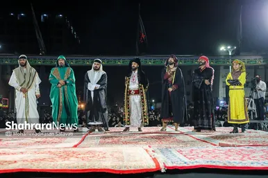 تصاویری از آیین تعزیه خوانی در عرصه میدان شهدا