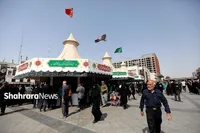 استقرار ۸۰۰ موکب در اطراف حرم مطهر رضوی در ایام شهادت امام رضا (ع) | برگزاری مراسم جاماندگان اربعین در خیابان امام رضا(ع)