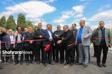گزارش تصویری |بهره‌برداری از اتصال بزرگراه شهید سلیمانی به بلوار نماز، ۸۱ دستگاه ون و احداث مسیل اقبال