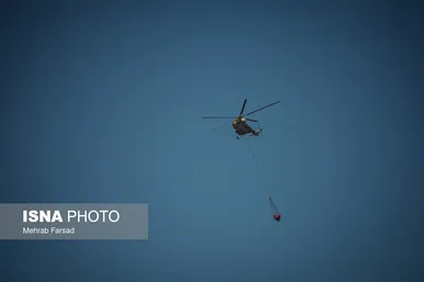 گزارش تصویری | عملیات مهار آتش‌سوزی مناطق کوهستانی روستاهای دلیر و الیت