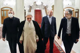 افطاری قالیباف با ناطق&zwnj;نوری، حداد&zwnj;عادل و لاریجانی+ عکس