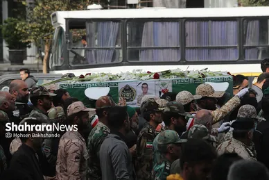 مراسم تشییع پیکر مطهر سرباز شهید «احمد لطفی» در مشهد