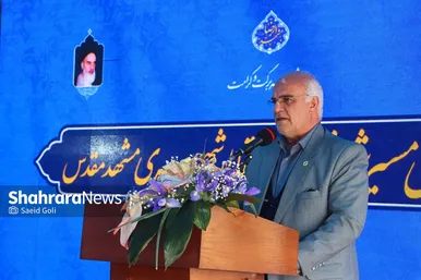 مراسم پایان حفاری مسیر شرقی خط ۳ قطار شهری مشهد