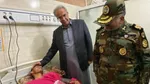استاندار سیستان و بلوچستان از مجروحان حمله هوایی آسایشگاه سربازان در بمپور عیادت کرد + عکس و فیلم