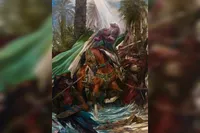 «آهن و آفتاب» اثر جدید روح‌الامین منتشر شد | نقشی از صحنه شهادت حضرت ابوالفضل(ع)