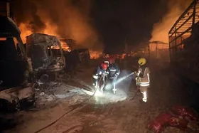 آمارهای متناقض از آتش&zwnj;سوزی در گمرک اسلام قلعه | نزدیک به ۵۰ میلیون دلار خسارت وارد شده است