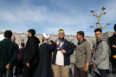 حال و هوای حرم مطهر رضوی در زمان سخنرانی نوروزی مقام معظم رهبری