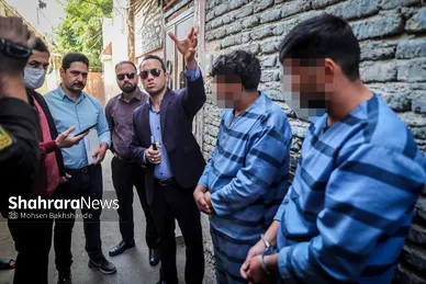 گزارش تصویری | بازسازی صحنه قتل در محله موعود مشهد