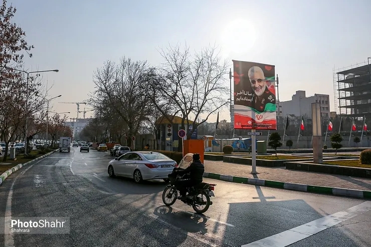 استقرار بیش از ۱۰ خودرو آتش‌نشانی در مسیر تشییع سردار سلیمانی