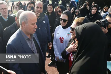 پیکر ملیکا محمدی به استادیوم آزادی رفت
