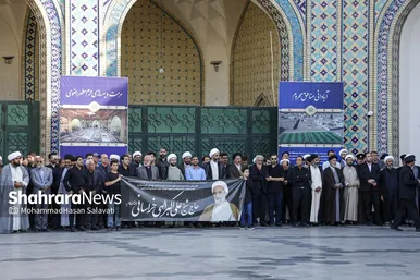 گزارش تصویری | تشییع پیکر مرحوم حجت الاسلام والمسلمین الهى خراسانى در حرم مطهر رضوی