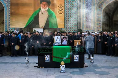 تشییع پیکر حجت الاسلام سید جعفر طباطبایی در مشهد