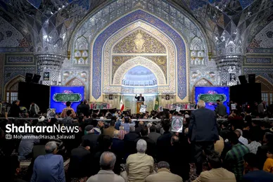 گزارش تصویری |  وداع با پیکر مطهر ۵ شهید خراسانی حمله آمریکایی-صهیونی در حرم مطهر رضوی