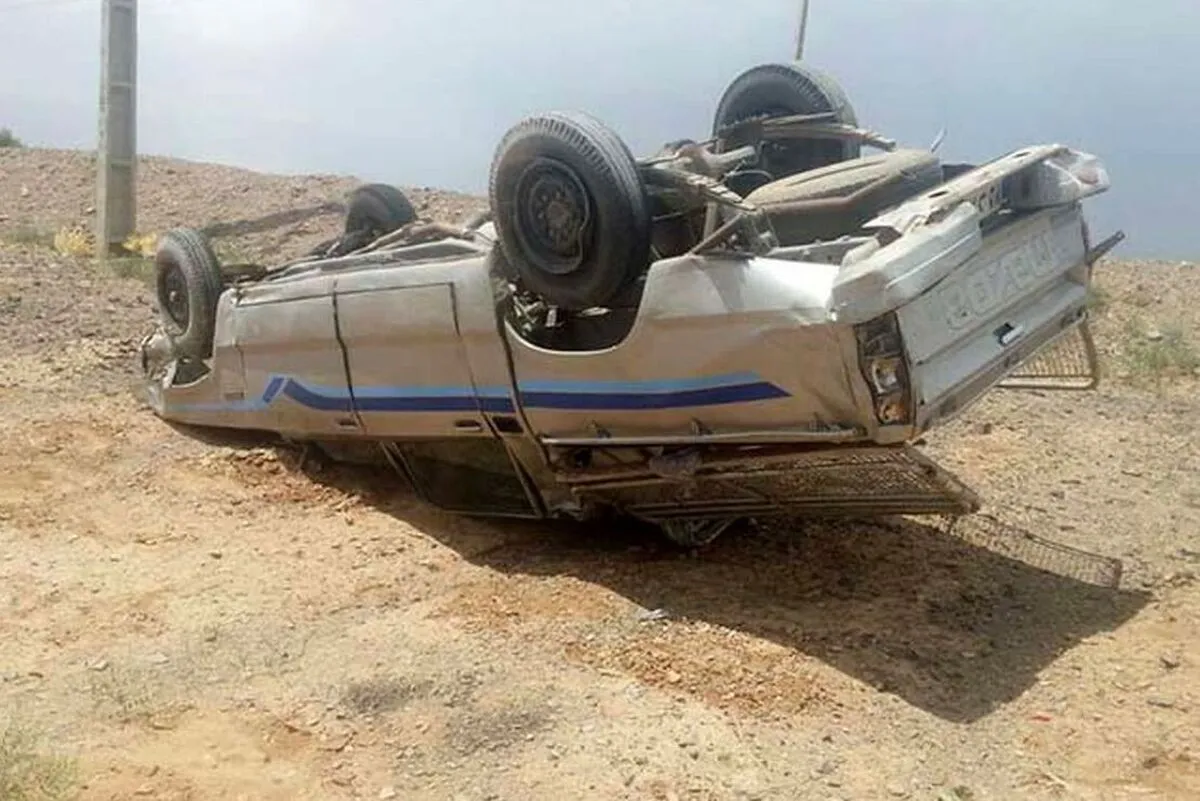 واژگونی خودرو در شیروان فاجعه آفرید