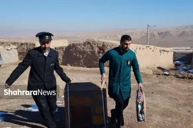 گرمای عشق و همدلی با نام امام رضا (ع) در روستا&zwnj;های مشهد | توزیع ۳۰۰ بخاری و بسته معیشتی