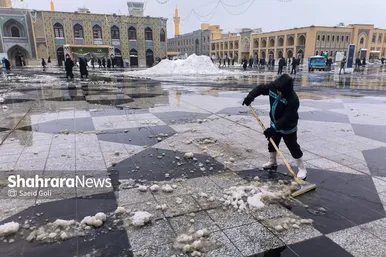 گزارش تصویری | بارش برف در مشهد