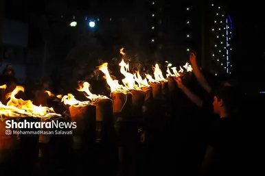 آئین سنتی مشعل گردانی نجفی‌ها در شب تاسوعا