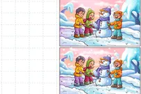 سرگرمی با بگرد و پیدا کن | تفاوت‌های دو منظره برفی را پیدا کن