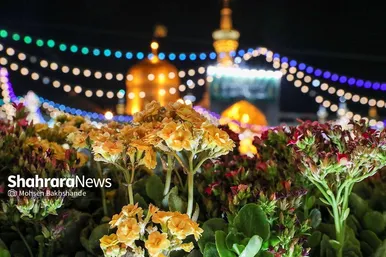 حال و هوای حرم مطهر رضوی در شب نیمه شعبان