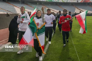 پیکر ملیکا محمدی به استادیوم آزادی رفت