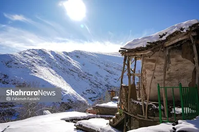 گزارش تصویری | طبیعت زمستانی روستای کنگ