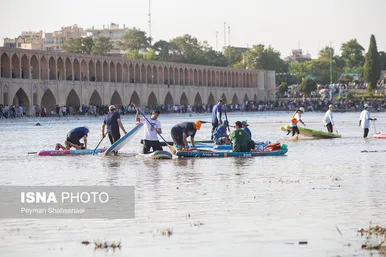 گزارش تصویری | جشنواره پدل‌برد سواری - زاینده‌رود