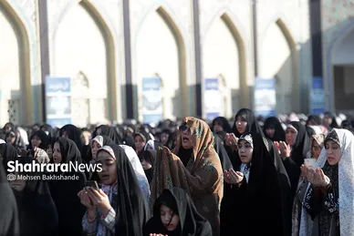گزارش تصویری | اقامه نماز عید فطر در حرم مطهر امام رضا (ع)