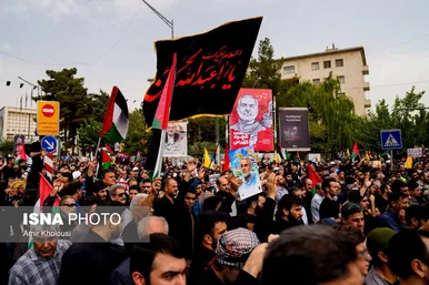 عکس‌هایی از مراسم تشییع پیکر شهید اسماعیل هنیه در تهران - ۱
