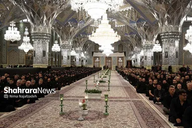 آئین سنتی اذن عزا در حرم مطهر رضوی