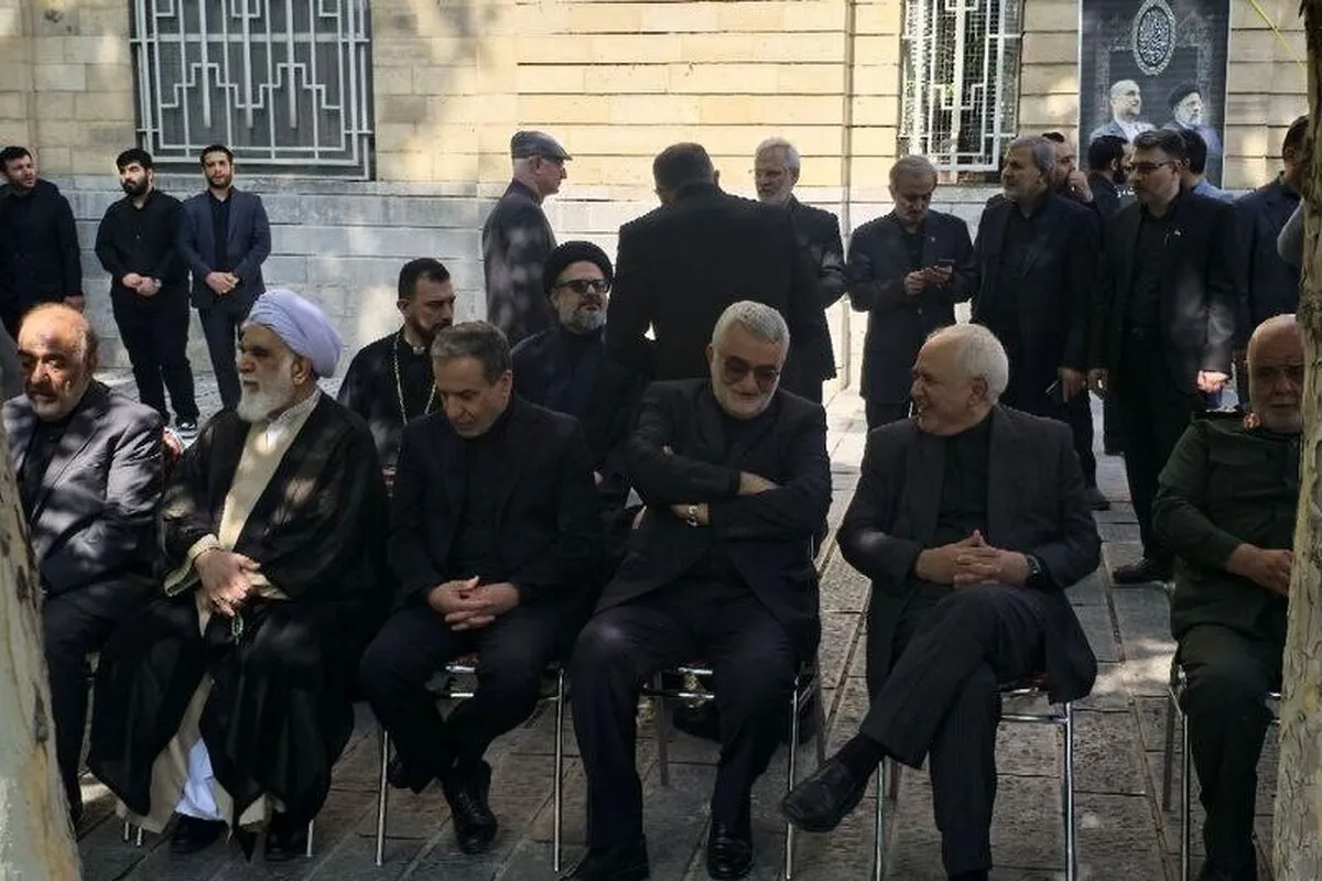 حضور ظریف و عراقچی در مراسم تشییع پیکر امیرعبداللهیان در وزارت خارجه