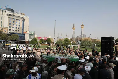 مراسم تشییع پیکر مطهر سرباز شهید «احمد لطفی» در مشهد
