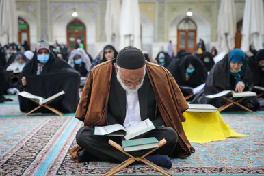 مراسم ترتیل‌خوانی قرآن کریم در حرم مطهر رضوی