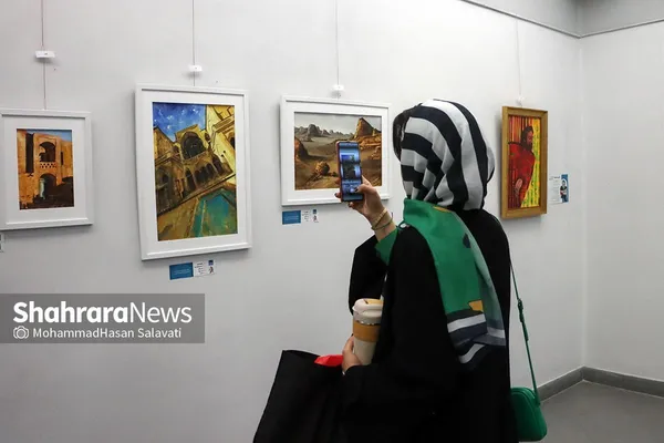 «رواق حافظ»؛ نمایشگاه گروهی هنرهای تجسمی در نگارخانه فردوسی مشهد + تصاویر