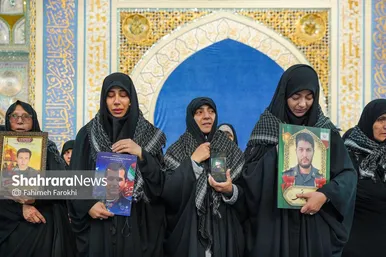 گزارش تصویری | آئین سیاه پوشی حرم مطهر امام رضا(ع)توسط مادران و همسران شهدا