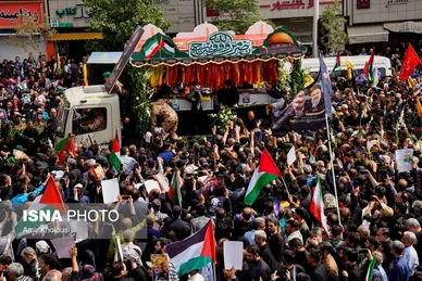 عکس‌هایی از مراسم تشییع پیکر شهید اسماعیل هنیه در تهران - ۱