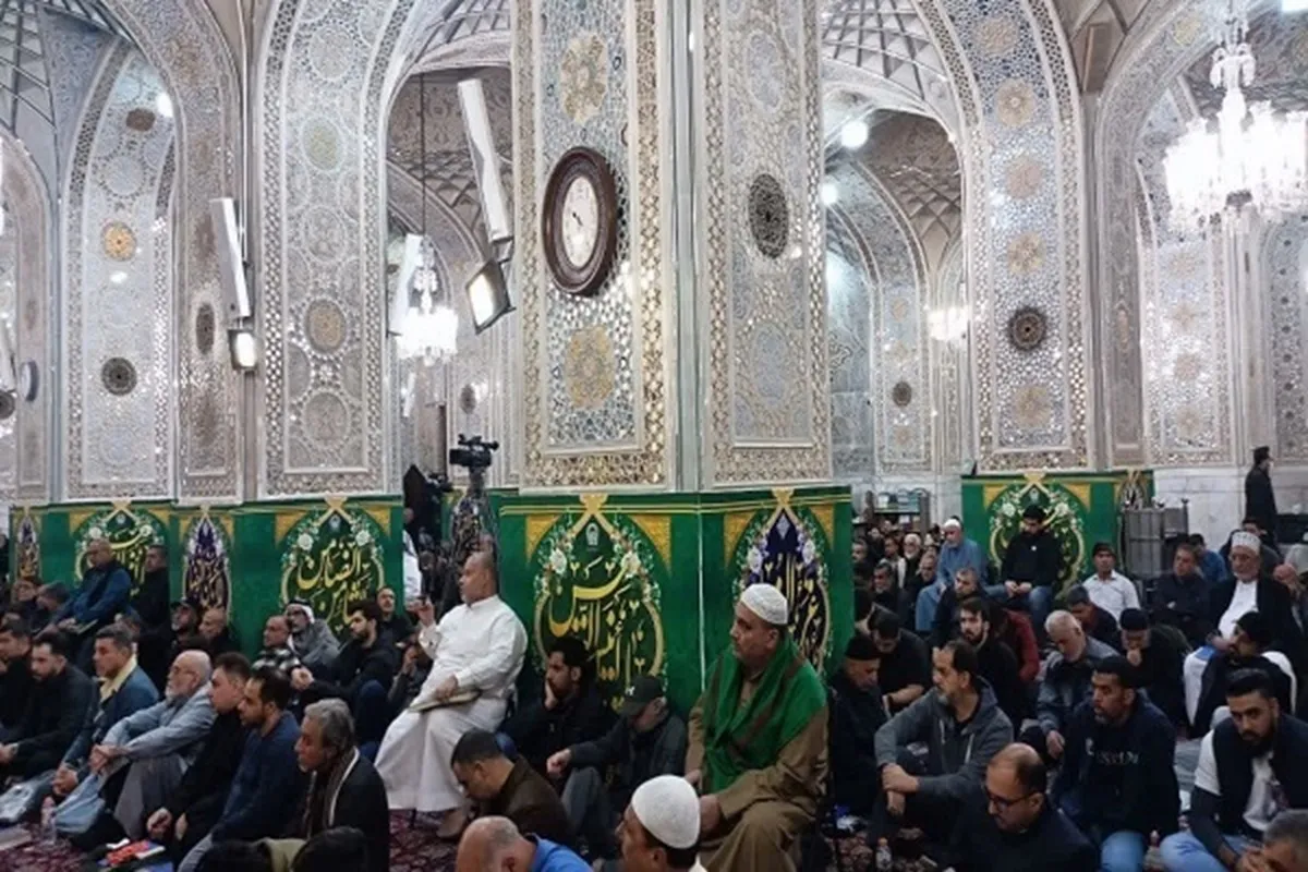 برگزاری آئین معنوی «اذن عزا» ویژه زائران عرب و اردوزبان