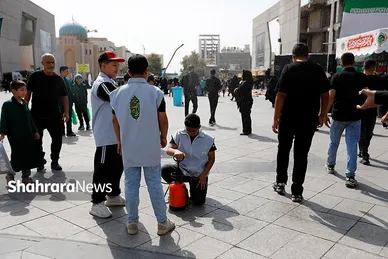 گزارش تصویری | موکب های خدمت رسان به زائران در روزهای پایان ماه صفر در عرصه میدان شهدا مشهد