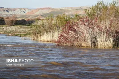 گزارش تصویری | پر آب شدن رودخانه دائمی قزل اوزن