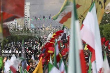 گزارش تصویری | مراسم چهلمین روز شهادت رهبر شهید انقلاب اسلامی در مشهد ۱