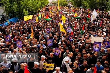 عکس‌هایی از مراسم تشییع پیکر شهید اسماعیل هنیه در تهران - ۱