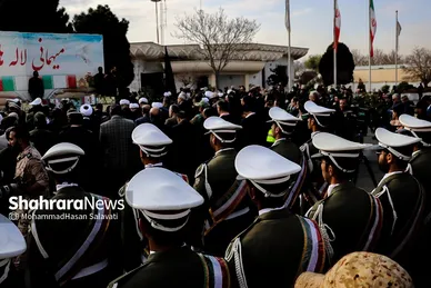 استقبال از پیکر مطهر ۱۲ شهید گمنام دفاع مقدس در فرودگاه هاشمی نژاد مشهد