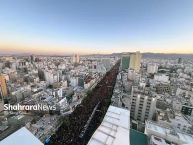 گزارش تصویری | تصاویر هوایی مراسم تشییع پیکر رهبر شهید انقلاب اسلامی