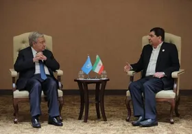 مخبر در دیدار با گوترش: ایران با سیاست دو دولتی در فلسطین مخالف است