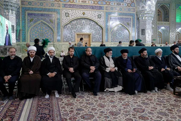 مراسم بزرگداشت آیت الله شبیری زنجانی (ره) در حرم مطهر رضوی برگزار شد + عکس