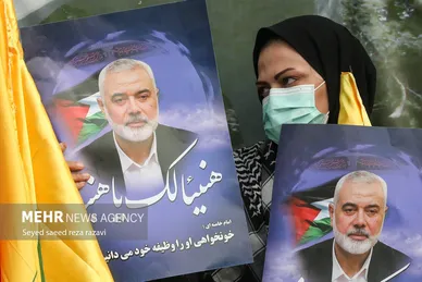 عکس‌هایی از مراسم تشییع پیکر شهید اسماعیل هنیه در تهران- ۲